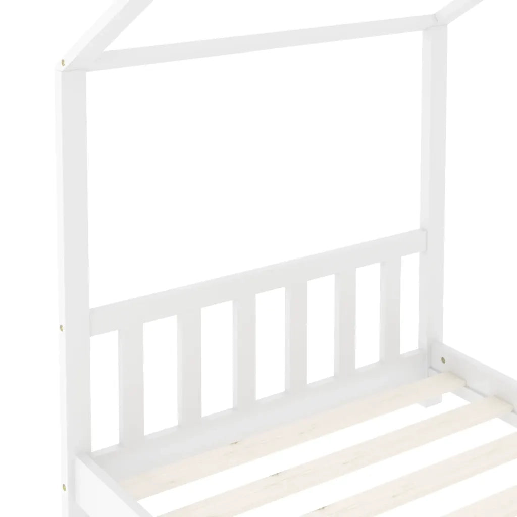 Giroletto per Bambini-Struttura Letto Bambini Bianco in Massello di Pino 70x140 cm 990509