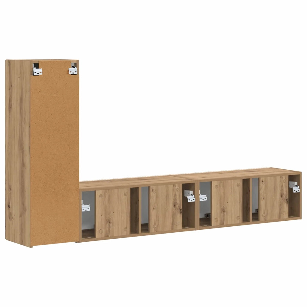 Set mobile TV 3 pcs Rovere artigianale Legno multistrato 3408996