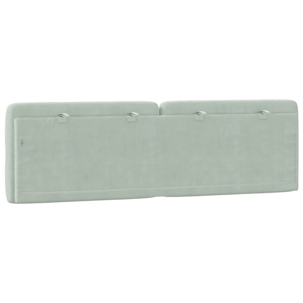 Cuscino Testiera Grigio Chiaro 160 cm in Velluto CFW6460718