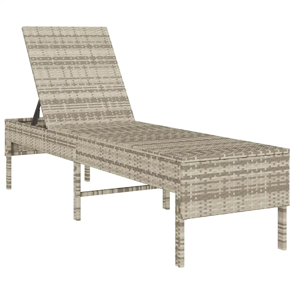 Lettino Prendisole con Cuscino Grigio Chiaro 55x200x44 cm 4104105