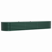 Fioriera rialzata moderna per esterni facile da montare 320 x 80 x 44 cm acciaio verde 02_0058908