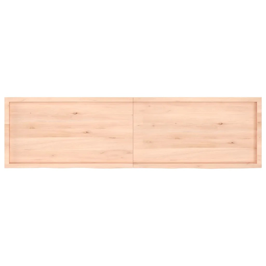 Ripiano a Parete 220x60x(2-6) cm Massello Rovere Non Trattatocod mxl 119625