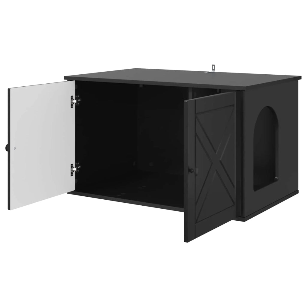 Casa per Gatti Nero 85 x 55 x 50,5 cm Legno multistrato
