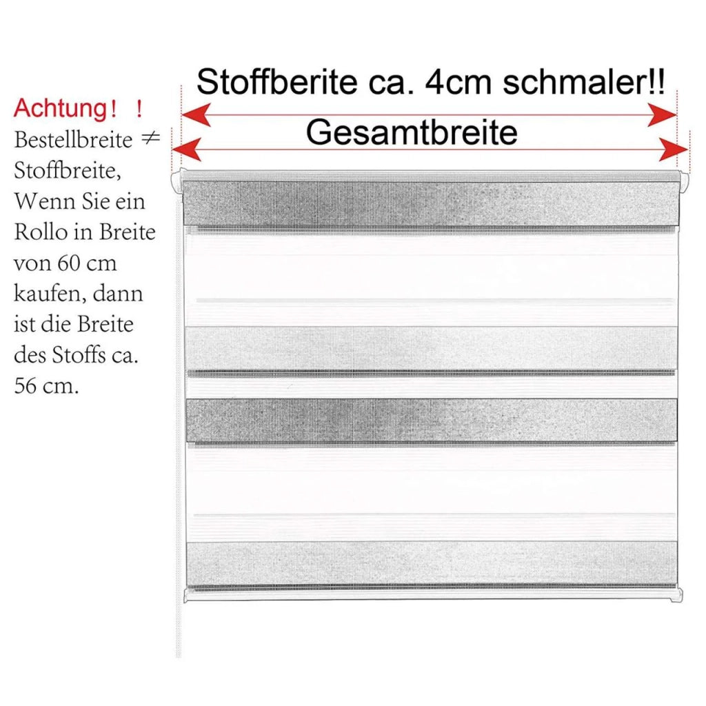 Tenda a rullo giorno e notte Zebra rullo a doppio strato 45x150cm grigio scuro 19_0000856