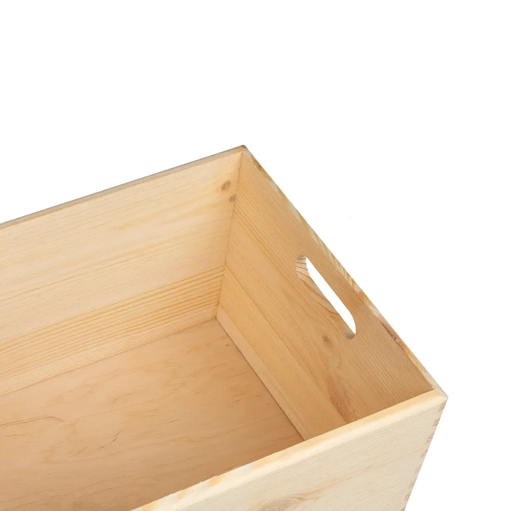 Scatola in Legno con Manici 40x30x23 cm Legno Massello di Pino 4017394