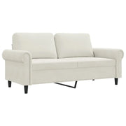 Divano | Divano da soggiorno | Sofa a 2 Posti crema 140 cm in Velluto