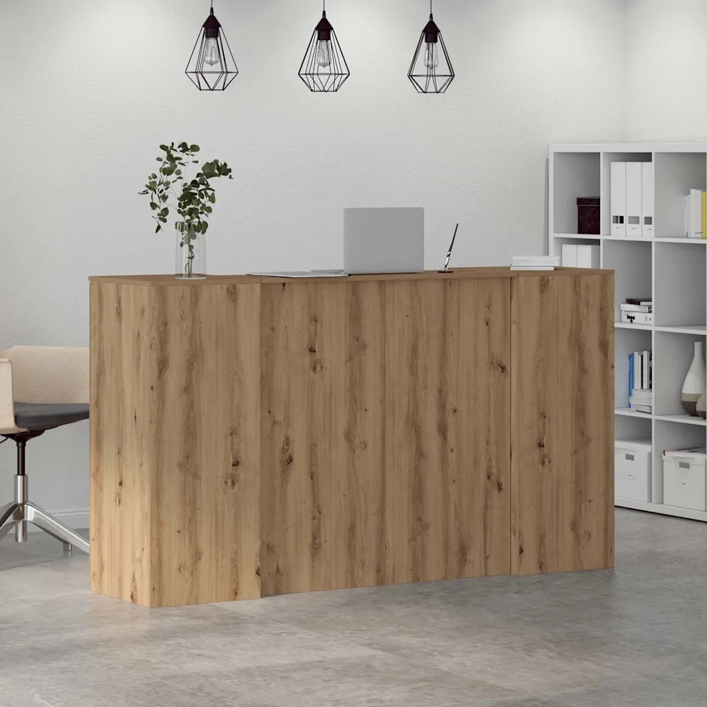 Banco Reception Rovere Artigianale 180x50x103,5cm in Truciolato 3324177