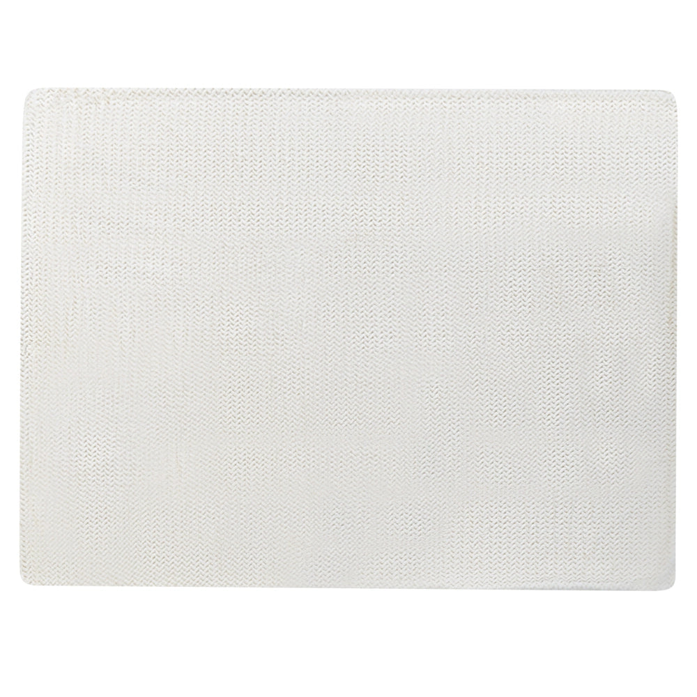 Copriletto Bianco 150 x 200 cm Poliestere Pelliccia in rilievo Motivo decorativo Copriletto Design Classico Camera da Letto