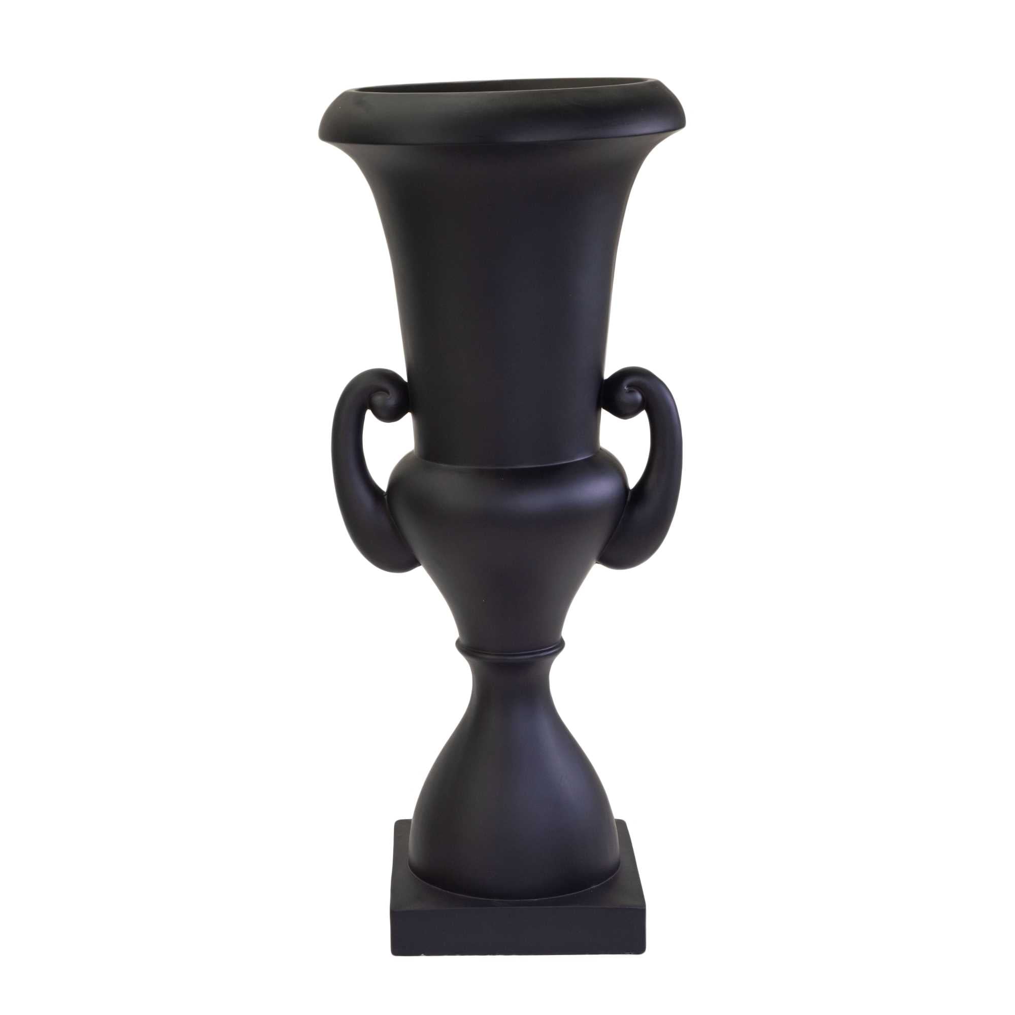 Portavaso resina nero opaco cm 51x51xh121