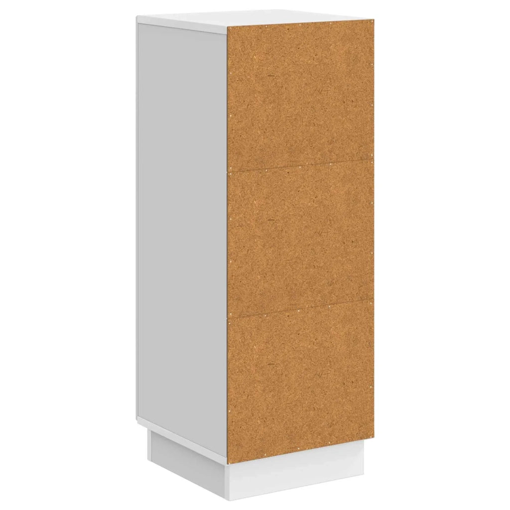 Credenza Bianco Lucido 33 x 34,5 x 87 cm Legno ingegnerizzato
