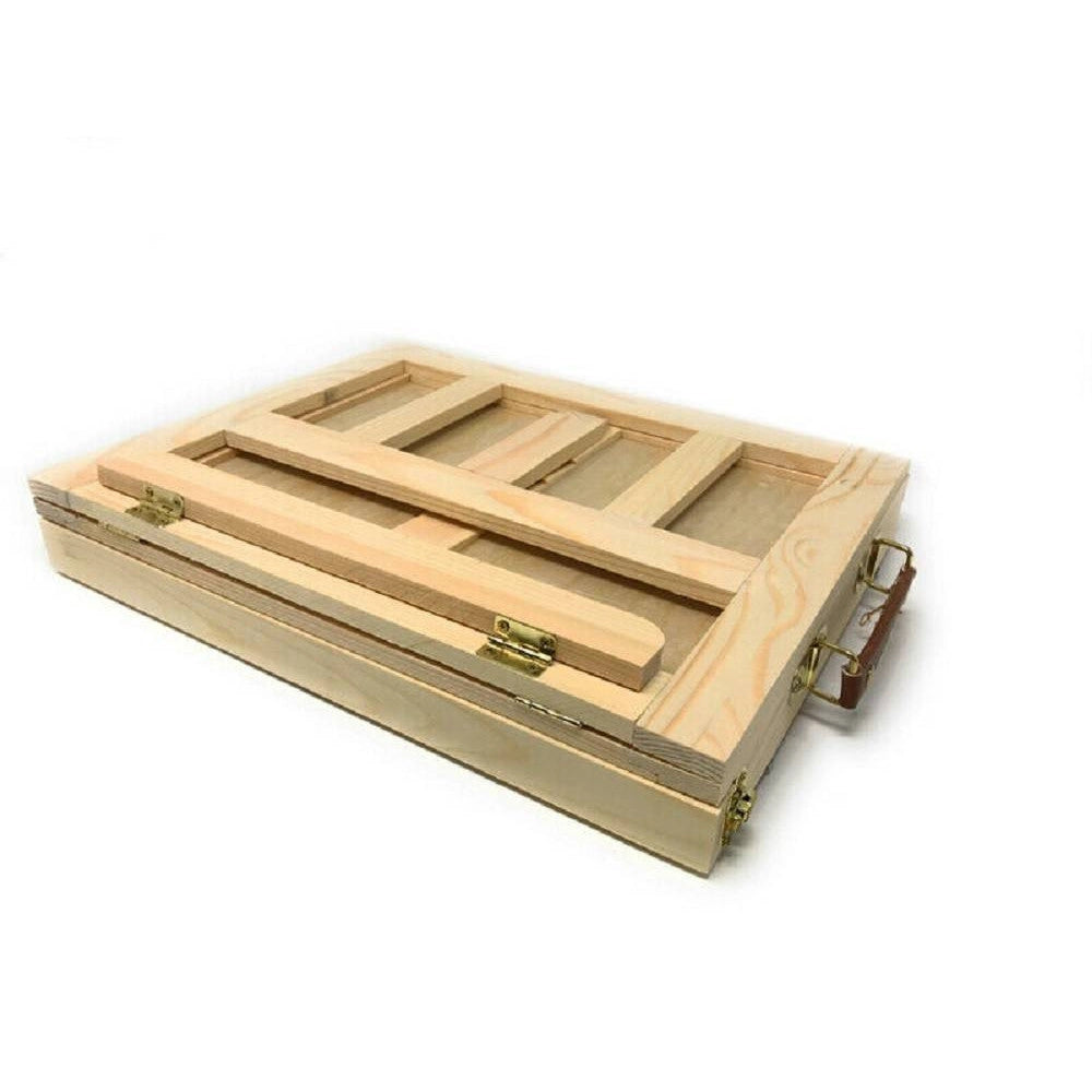 Trade Shop - Valigetta Artisti In Legno Con Base D'appoggio E Cassetto Per Dipingere 07076 -