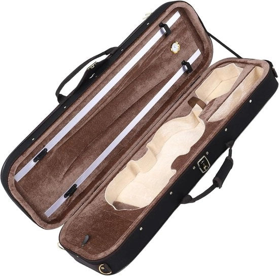 Violino 4/4 Formato Custodia con Scala Rigida, Contenitore con Umidistato e Maniglia Portatile