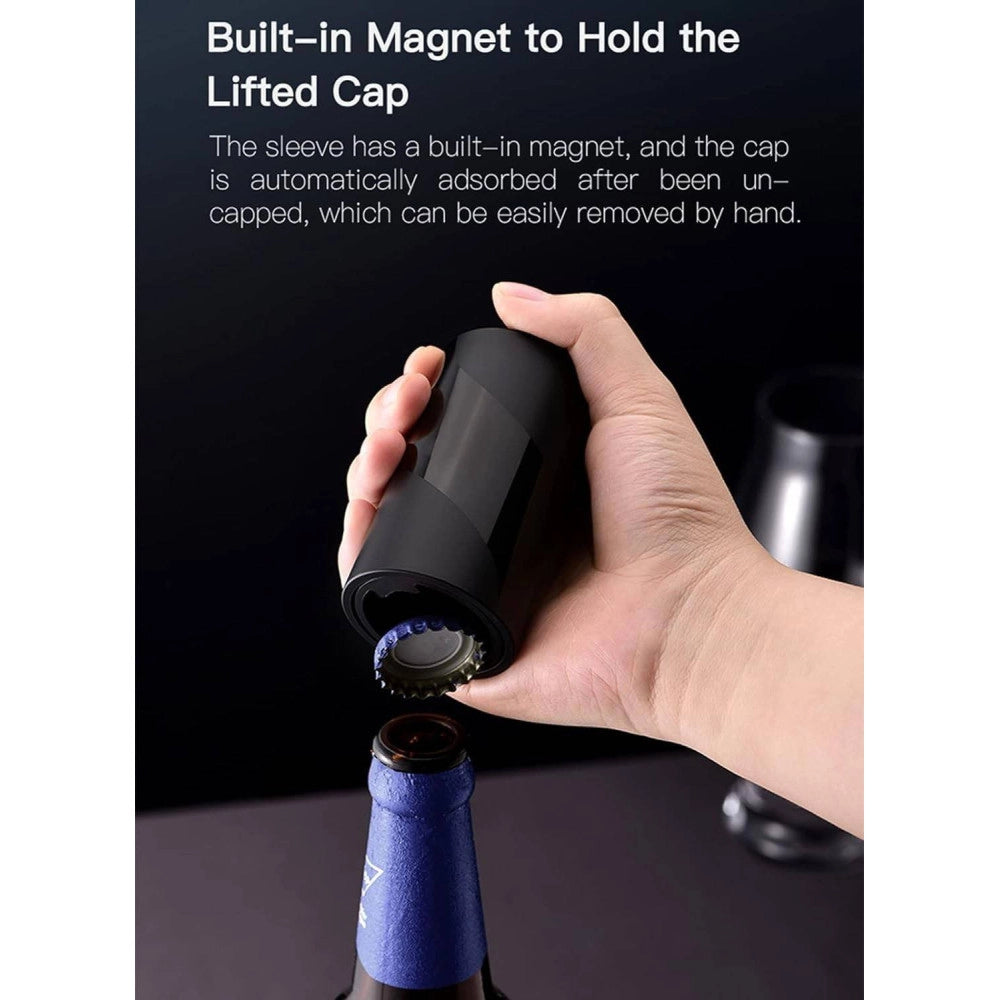 Trade Shop - Cavatappi Apribottiglie Stappa Tappo Con Pressione Su Bottiglia Birra Magnetico -