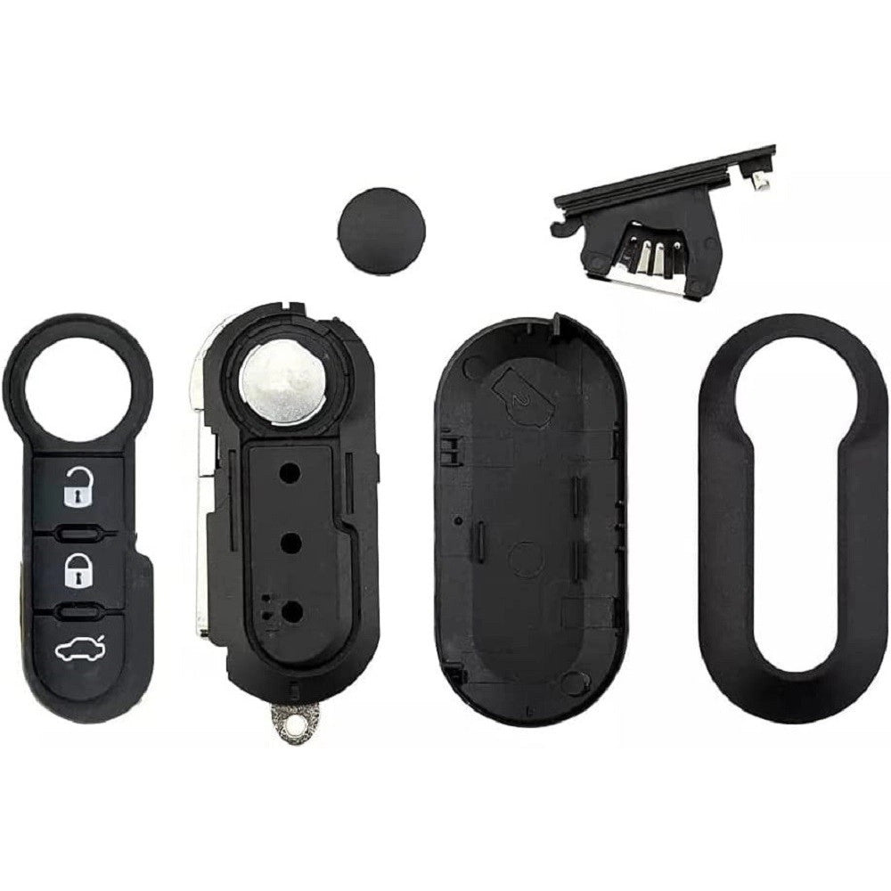 Trade Shop - Custodia Guscio Portachiavi Cover Per Chiavi Auto 3 Tasti Compatibile Fiat Lancia -