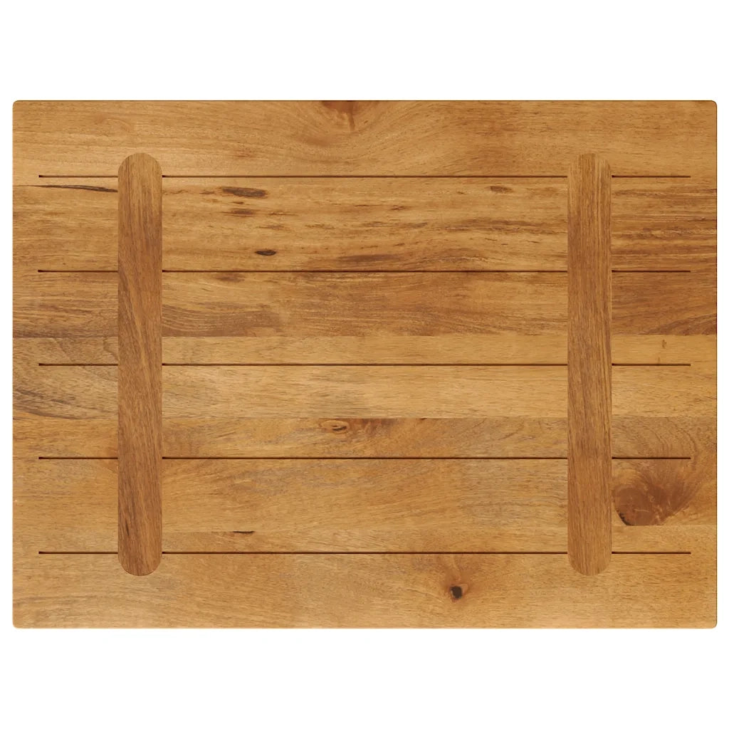 Piano per Tavolo 80x50x3,8 cm Rettangolare Legno Massello Mango 371654