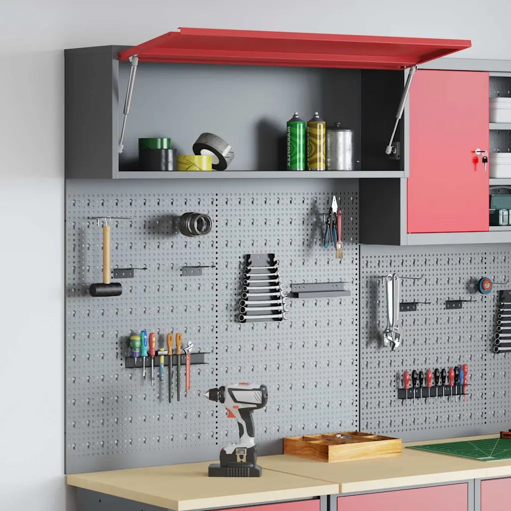 Set di armadi per attrezzi con lo scaffale 3 pz Rosso CFW7248861