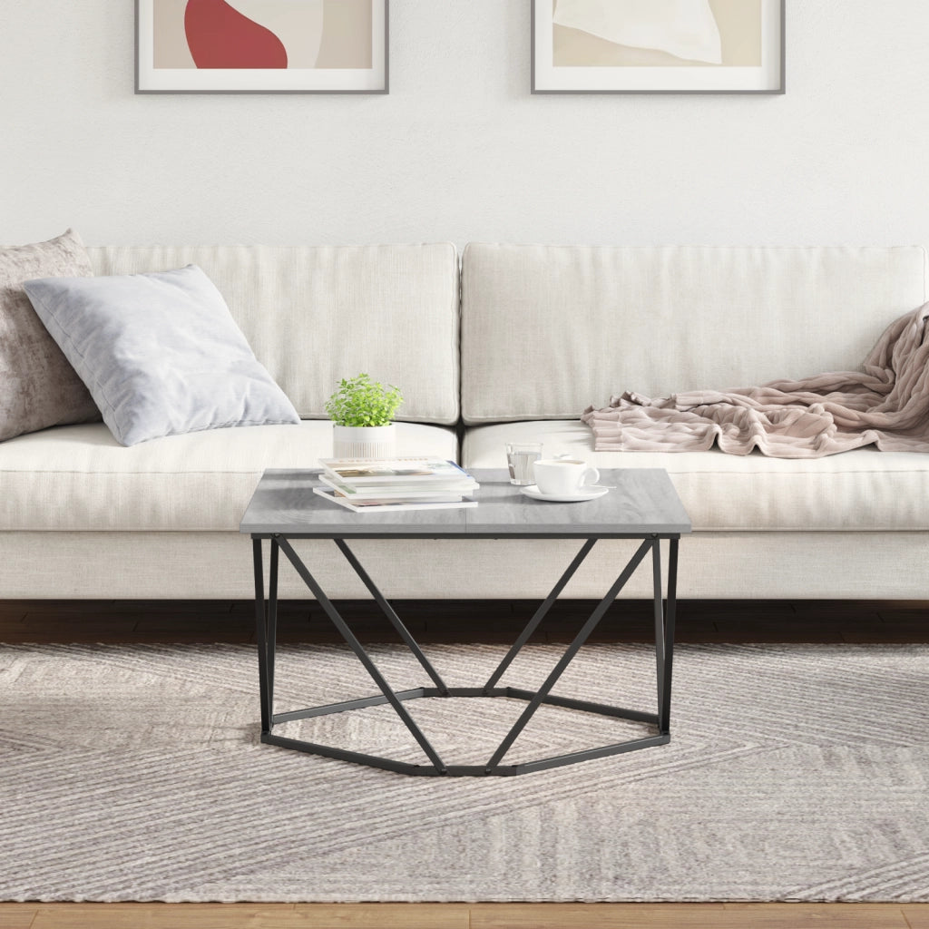 Tavolino da caffÃ¨ Grigio Sonoma 80x80x45 cm Legno ingegnerizzato