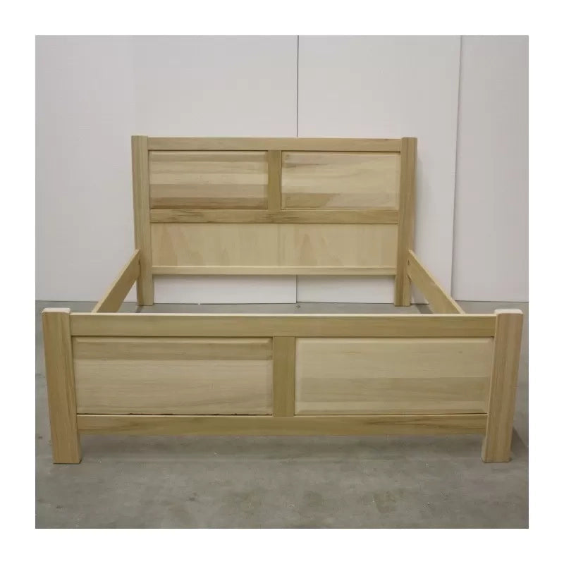 Letto matrimoniale arte povera legno grezzo 173x209x107 - Mobili 2G