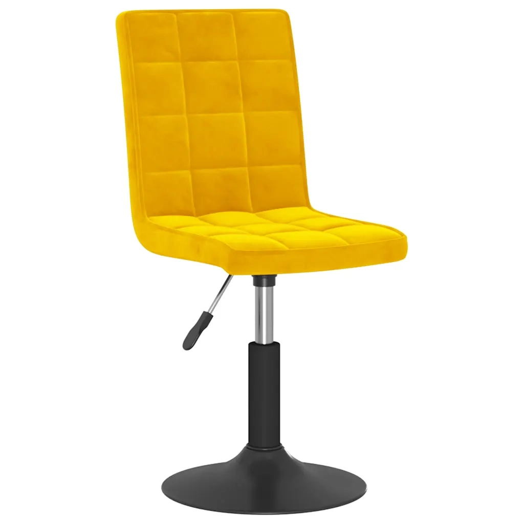 Sedie da Pranzo Girevoli 4 pz Giallo Senape in Velluto 3089296