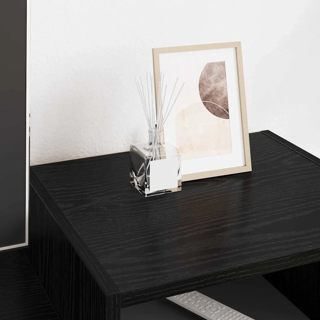 Mobile TV 160 x 35 x 55 cm Rovere Nero Legno ingegnerizzato 881026
