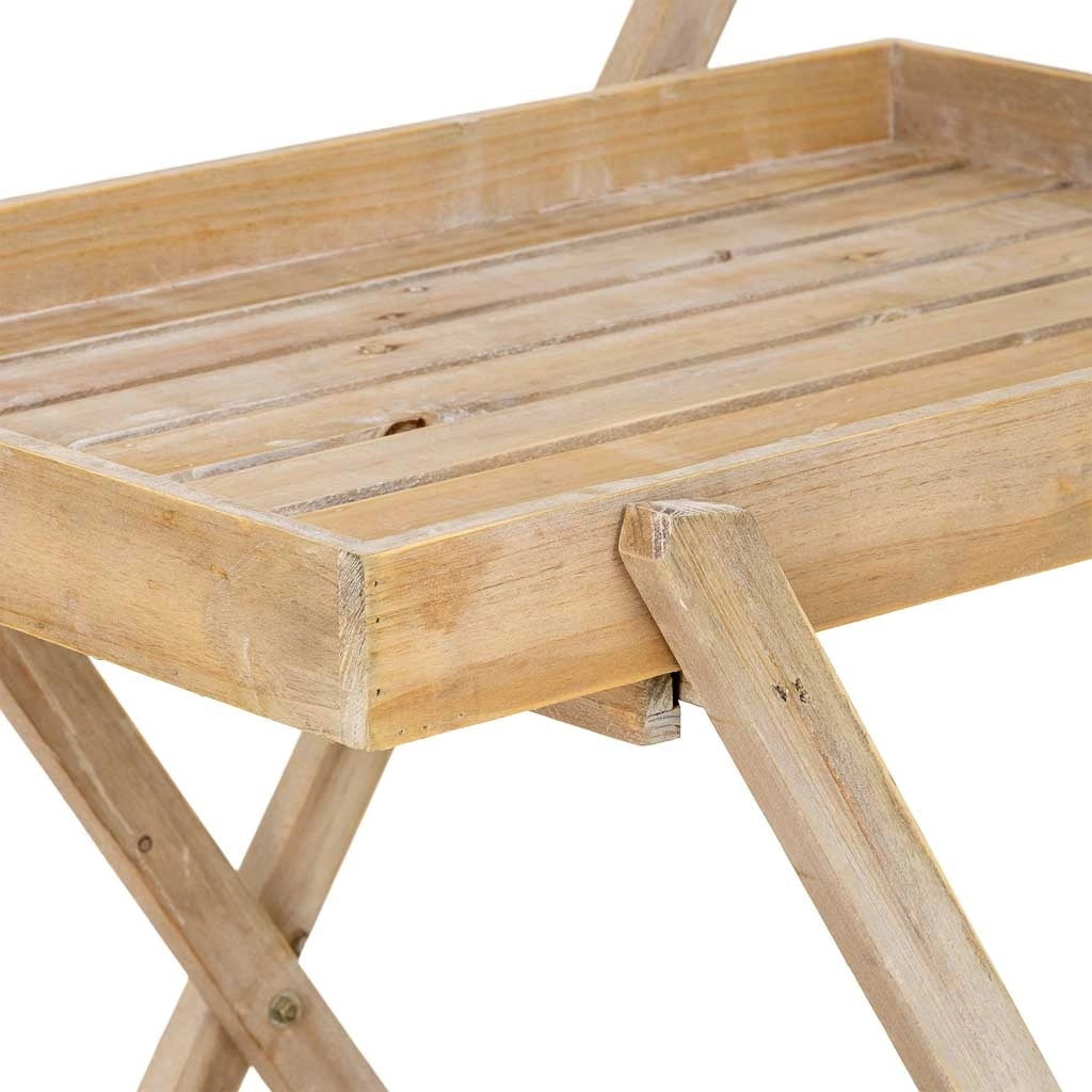 Carrello espositore legno marrone 118,5x17x51,5h cm