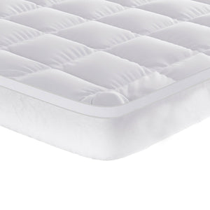 Topper Matrimoniale Trapuntato 800 gr/mq con Fascia Coprimaterasso Morfeo Bianco