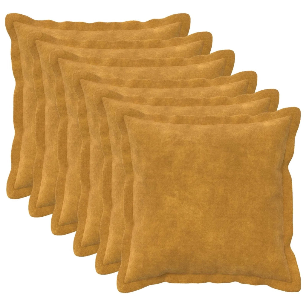 Cuscino con cuscino HOUTEN 6 pz Giallo Fleece in microfibra 934796