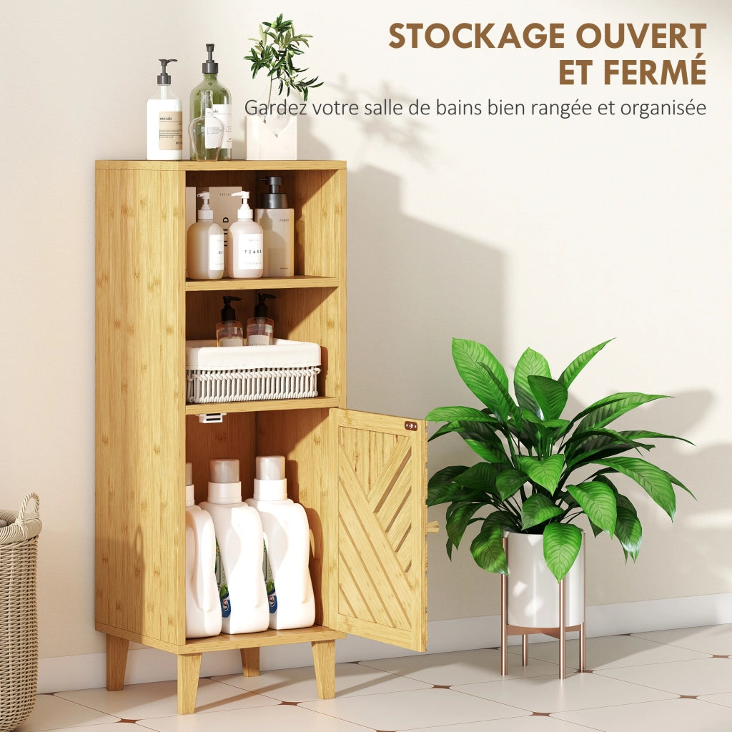 Mobile da bagno ¨C zephmum ¨C effetto legno naturale 32x30x90 cm