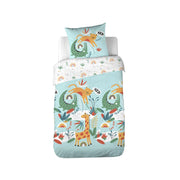 Set biancheria da letto cotone reversibile stampato savana /