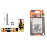 Trade Shop - Set 8 Pezzi Viti Vite Testa A Croce Piatta 6 X 30 Mm Con Dado Esagonale M6 90944 -