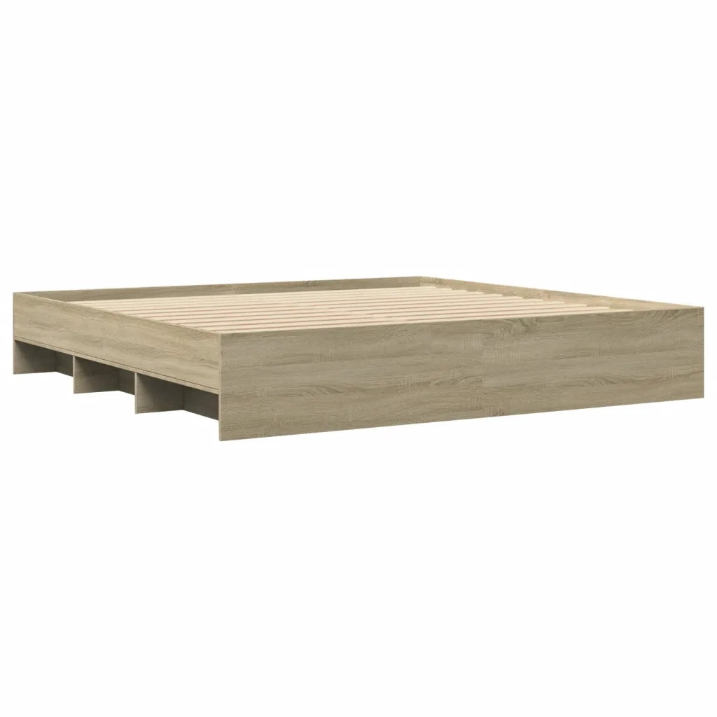 Giroletto senza Materasso Rovere Sonoma 200x200cm in Truciolato 3295627