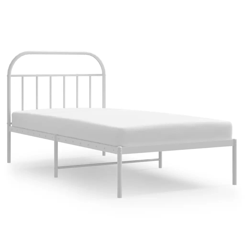 Giroletto con Testiera Metallo Bianco 107x203 cmcod mxl 81619