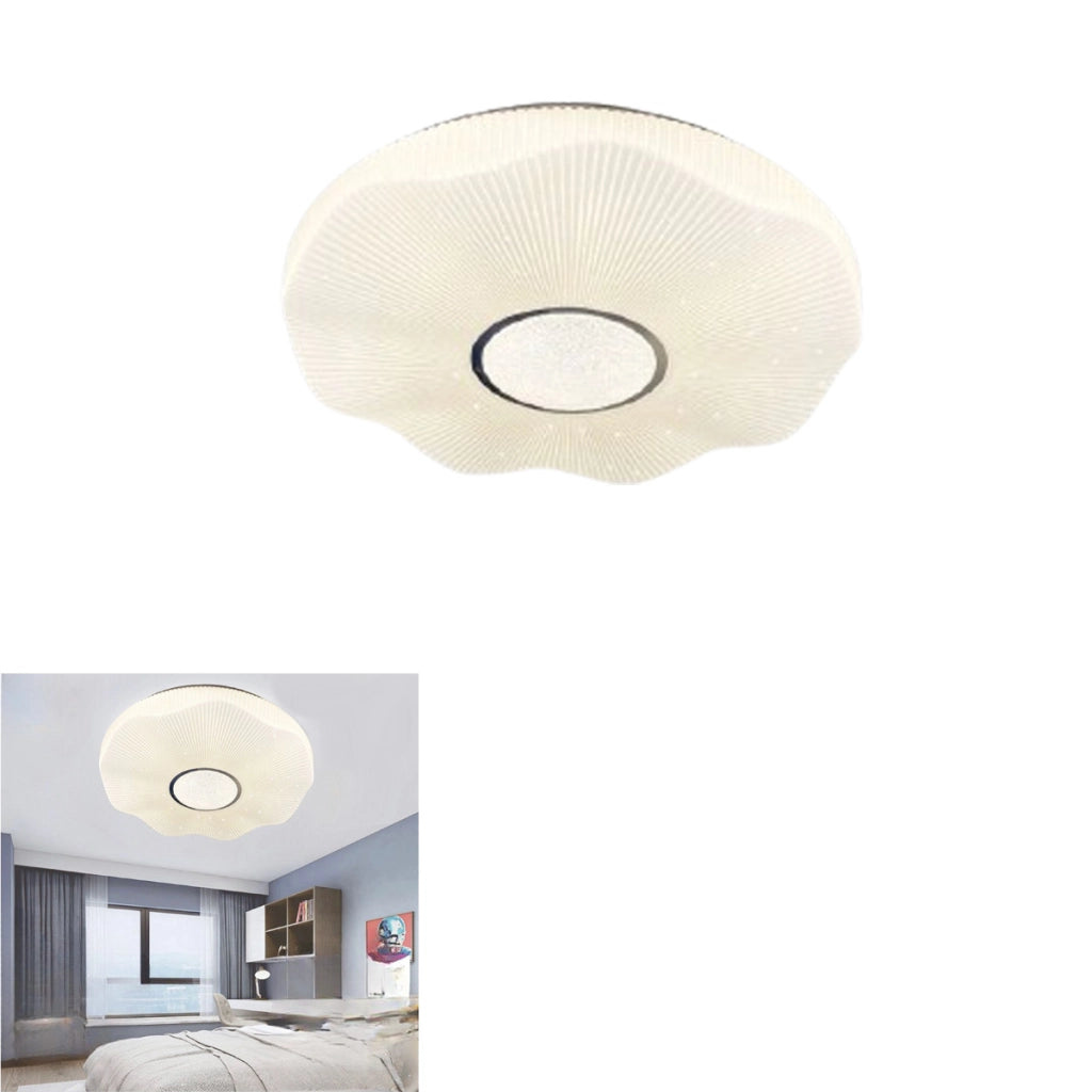 PLAFONIERA LED SOFFITTO 32W LUCE FREDDA BORDO ONDULATO CIELO STELLATO BTL-1011