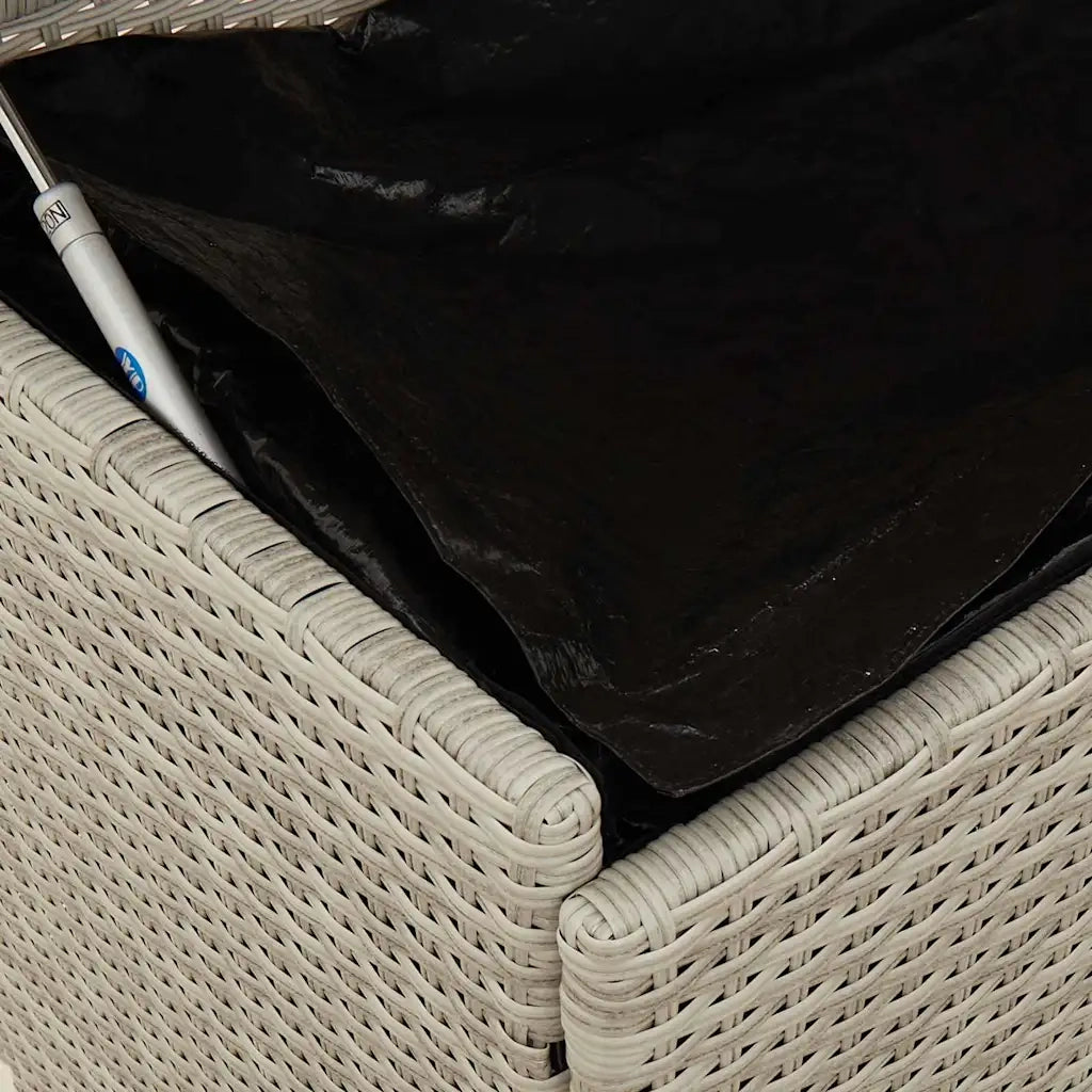 Contenitore da Giardino con Ruote Grigio Chiaro Polyrattan CFW7069978
