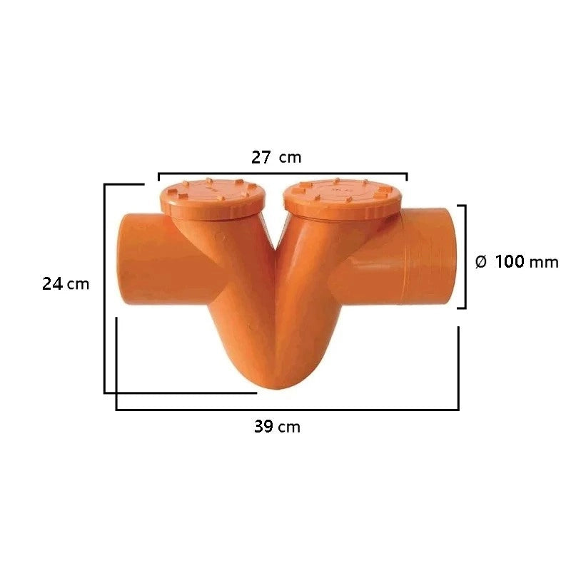 Sifone monolitico in pvc : Diametro - 100