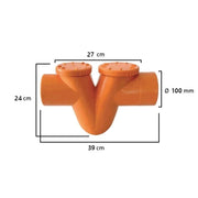 Sifone monolitico in pvc : Diametro - 100
