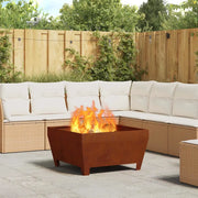 Focolare-Stufa-Camino Marrone 80 x 80 x 43 cm Acciaio