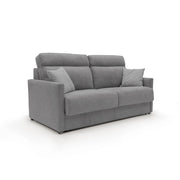 Margot Divano letto matrimoniale con schienale morbido alto in tessuto T02 196 cm (mat. 160x197) grigio