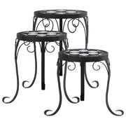 Portavasi mobili per fiori 3 pezzi ceramica nera 02_0045256