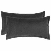 Federa 2 pcs HOUTEN Grigio Scuro 40 x 80 cm Bouclé 918211