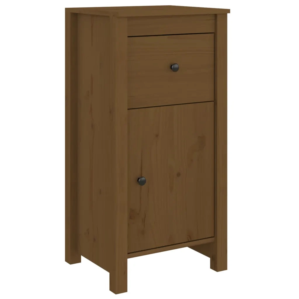 Credenza Marrone Ambrato 40x35x80 cm in Legno Massello di Pino 813760