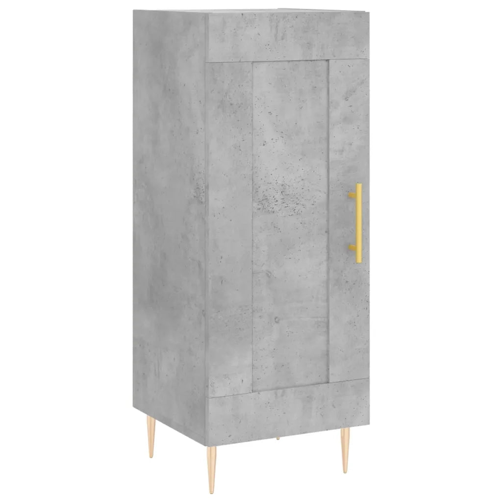 Credenza Grigio Cemento 34,5x34x90 cm in Legno Multistratocod mxl 80442