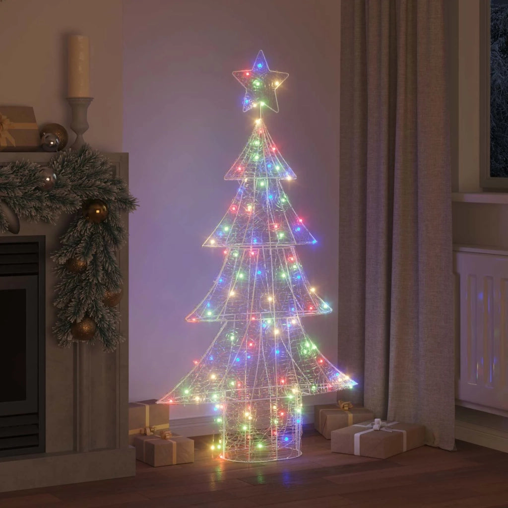 Albero di Natale con 160 LED Multicolore 150 cm Acrilico