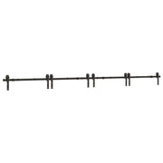 Kit di Binari per Porte Scorrevoli 400 cm Acciaio Nero CFW1480950