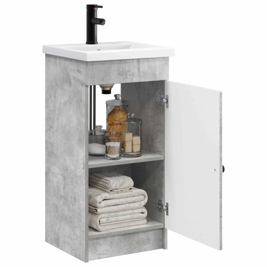 Mobile da bagno con lavabo Grigio Cemento 42 x 40 x 84,5 cm 890027
