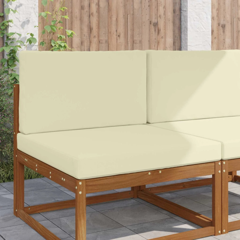 Cuscino per divano da esterno 2 pcs Crema Poliestere