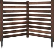 Recinzione da Giardino in Legno Massello, Schermo per Privacy da Esterno Regolabile, Pannelli Privacy da Giardino per Condizionatore e Bidoni della Spazzatura e Divisorio di Spazio (Marrone)