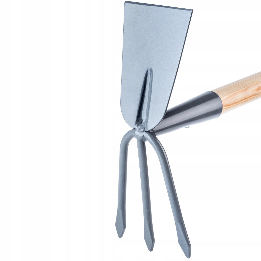 Zappa da giardino KADAX per scavare con forca da 8 cm e gancio da 133 cm