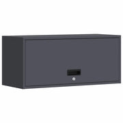 Elegante armadio a muro moderno per garage 80 x 33 x 35 cm acciaio antracite 02_0052851