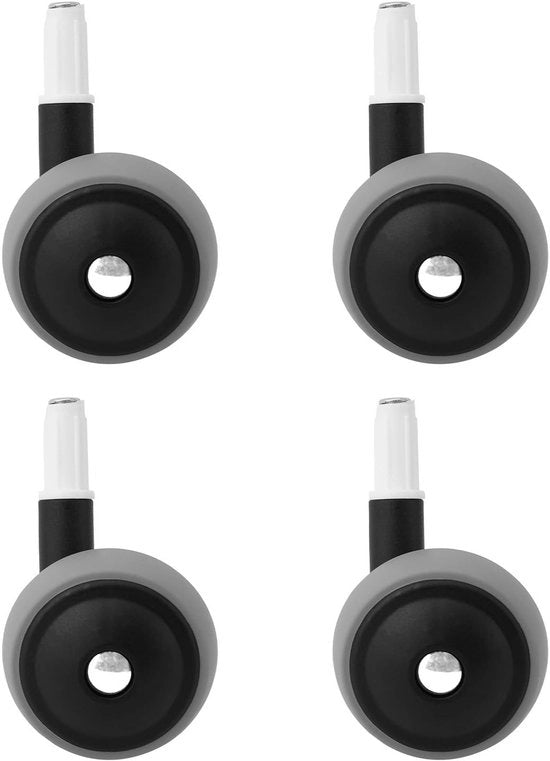 Pneumatici per sedia a rotelle 4 pezzi - Materiale ABS/TPE - 360° di sterzatura - Ruote silenziose - Pneumatici di ricambio - Adatti a sedie a rotelle e sedia a rotelle